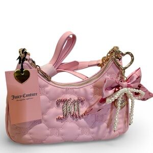 NWT Juicy Couture Tie the Knot Light Pink Crossbody Handbag Bow! 🎀